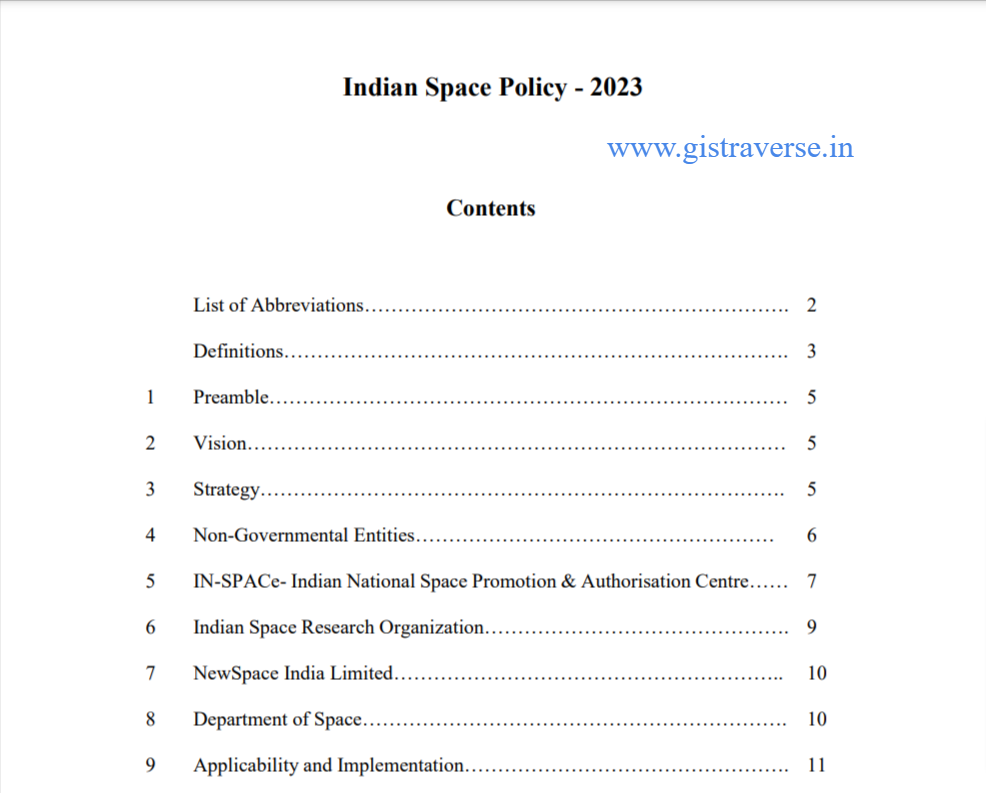 Indian Space Policy 2023