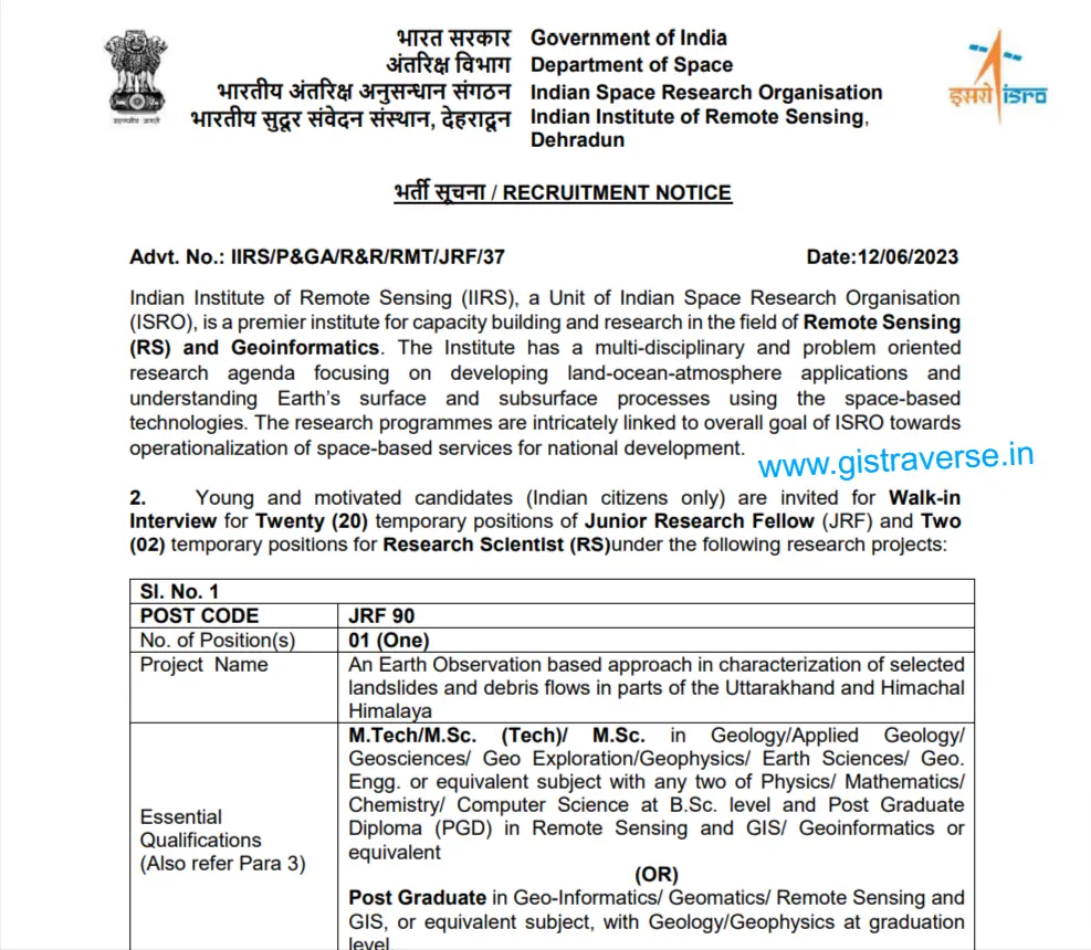 IIRS Dehradun Jobs